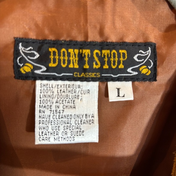 DON’T STOP Sz L Tan Suede Vest with Snap Button Closure Fabric Back Cinch Band - Picture 4 of 7